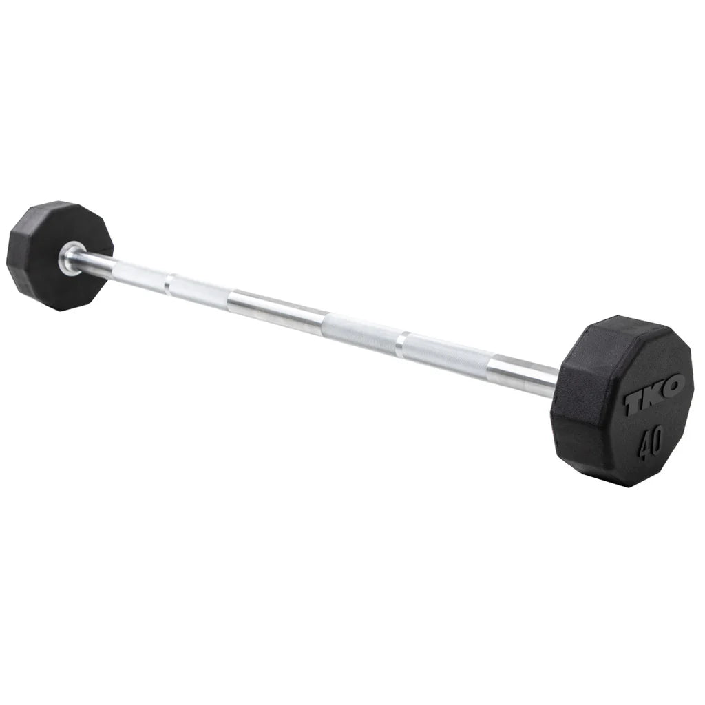 TKO 10-Sided Fixed Straight Bar (Rubber)