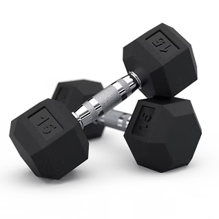 Dynamic Rubber Hex Dumbbells