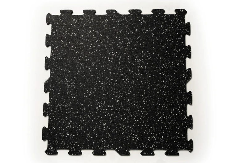 Ecore Athletic 23"x 23" 10% Gray Fleck Interlocking Rubber Tiles