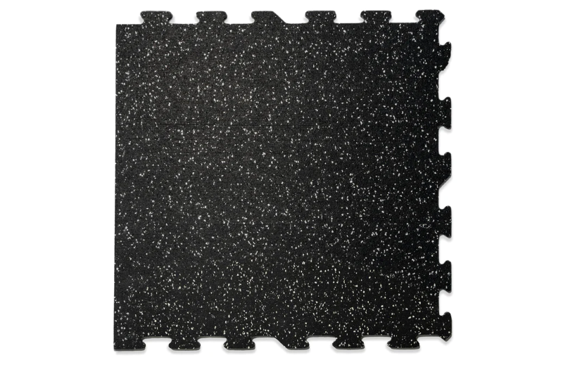 Ecore Athletic 23"x 23" 10% Gray Fleck Interlocking Rubber Tiles