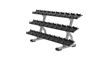 Precor Discovery 3 Tier 15 Pair Dumbbell Rack 